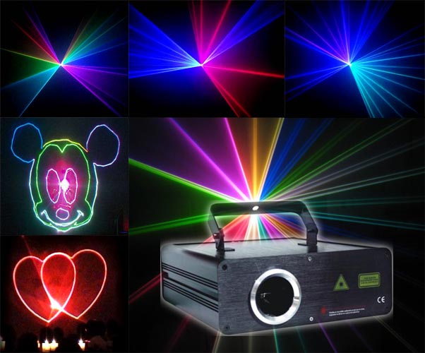 CE Approved High Power 500mW RGB Full Color Animation Laser, Laser Bea