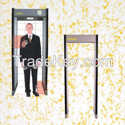 Walk Pass outdoor security Metal Detector gate PD6500i with 33zones do