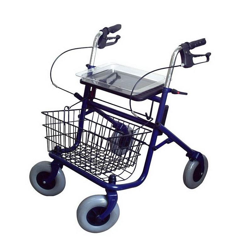 CE Steel frame rolling walker, rollator, foldable