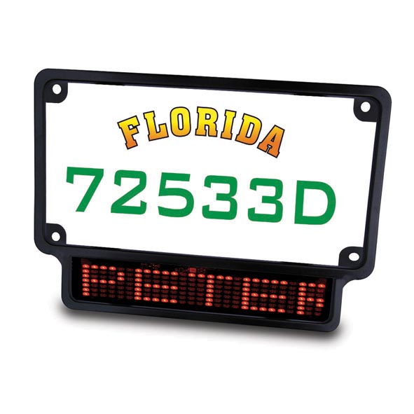led car license plate frame flashing holder