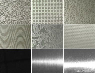 Decorative stainless steel sheet and plate