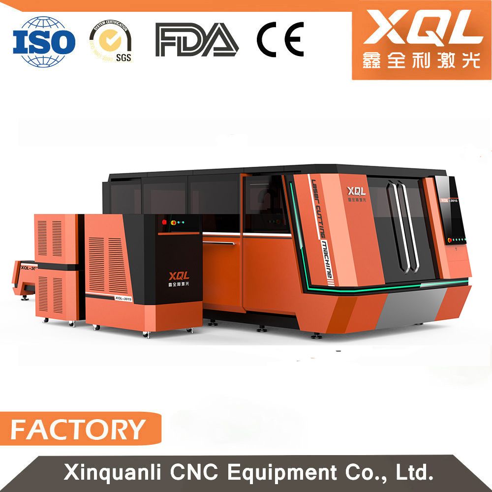 XQL-3015P Full-protection and high-speed fiber laser cutting machine stainless steel  carbon  brass copper