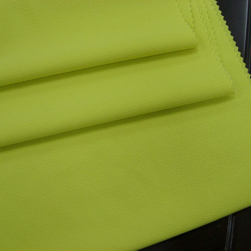 100% polyester DTY yellow wicking dry bird eye mesh fabric for sports garment