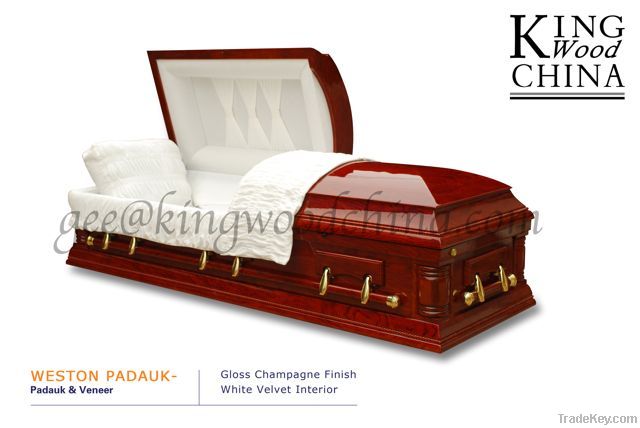 wood veneer funeral caskets