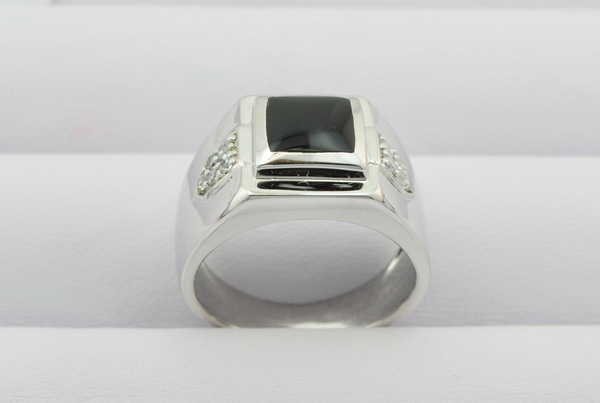 Silver Jewelry--925sterring silver jewelry-Black Agate Rings