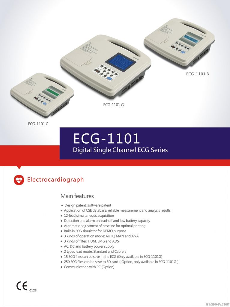 1 channel portable ECG machine