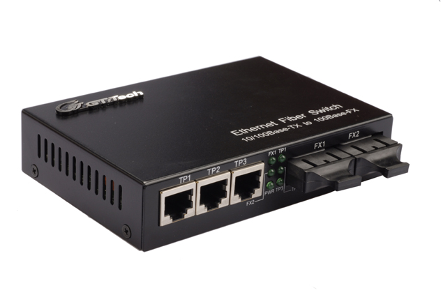 10/100M Ethernet Optical Fiber Switch with one or two Fiber Ports