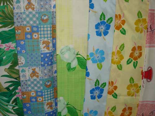 printed fabric , t/c , cotton printed, dyed, white