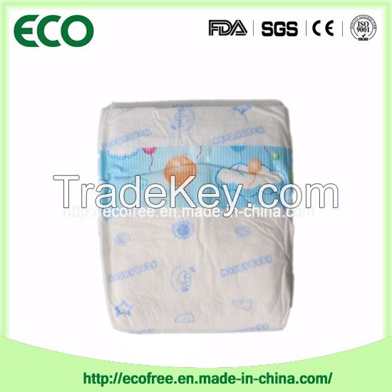 Extrathin Soft & Breathable OEM Disposable Baby Diaper in Vecro Type and Big Waist Band