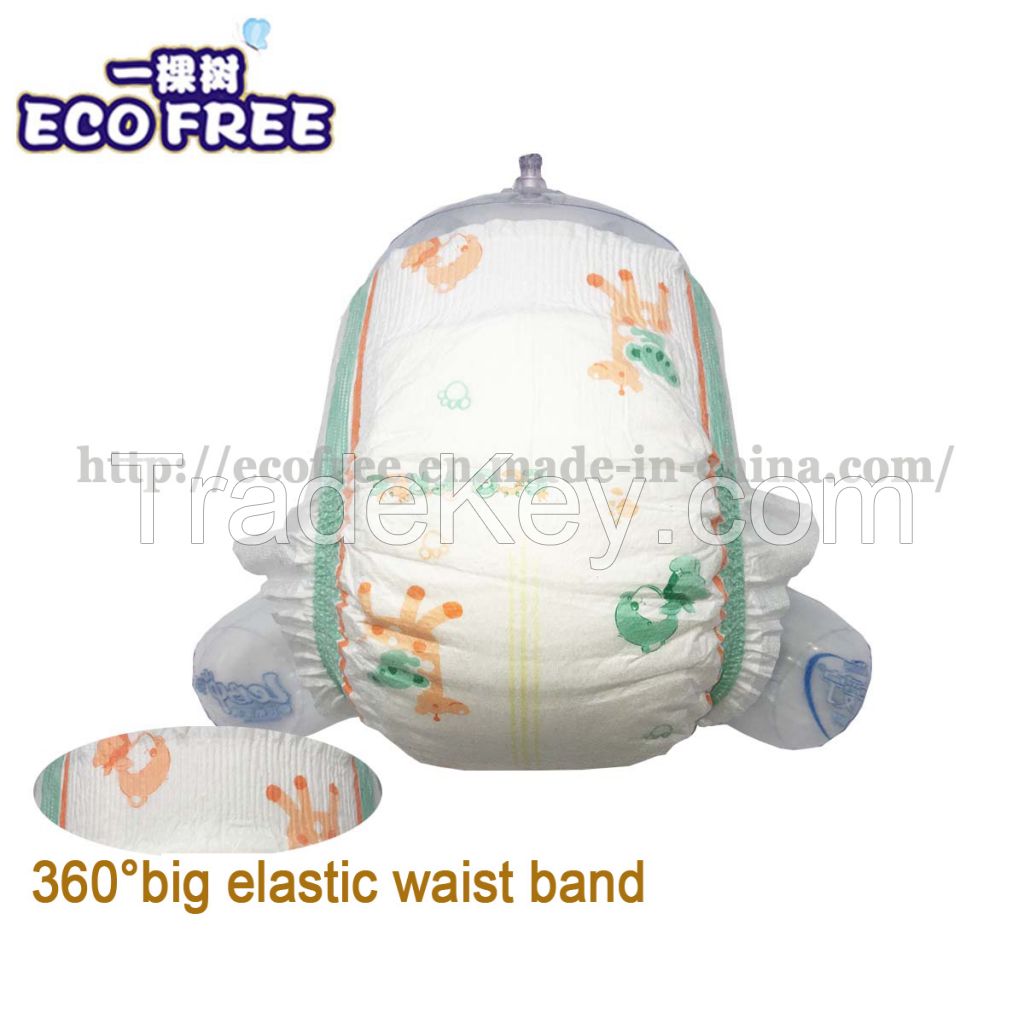 Extra Thin Soft Breathable & High Absorbency Disposable Baby Diaper in Hook & Loop Tapes