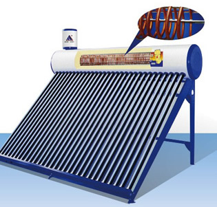 integrated and pressurized solar water heater