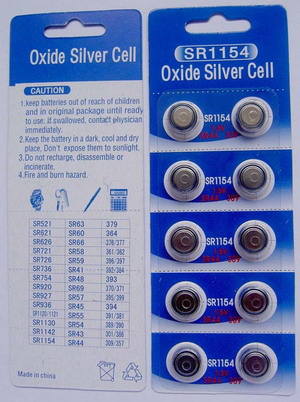 SR Oxide Silver Cells