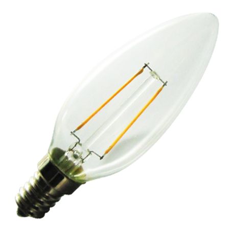 C35 candle light 2W E14 led filament bulb edison style replace incandescent bulb 30W