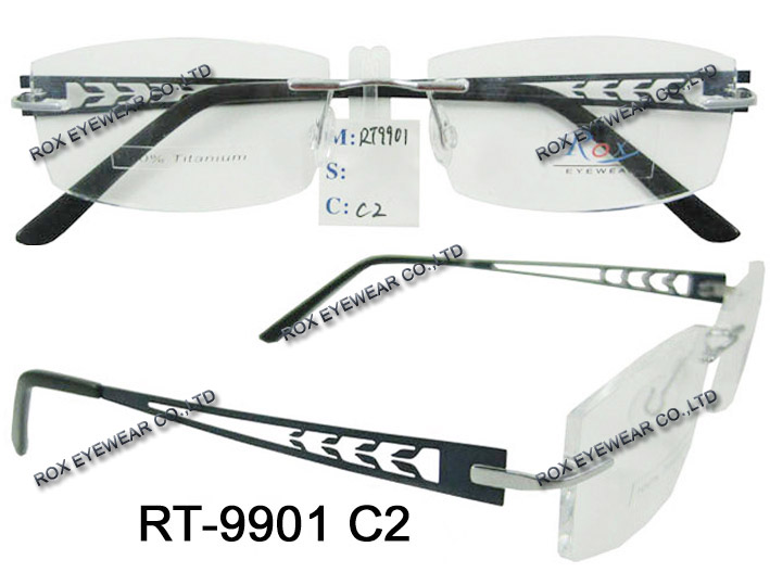 Rimless Titanium Frames and Optical Frames RT-9901 C2