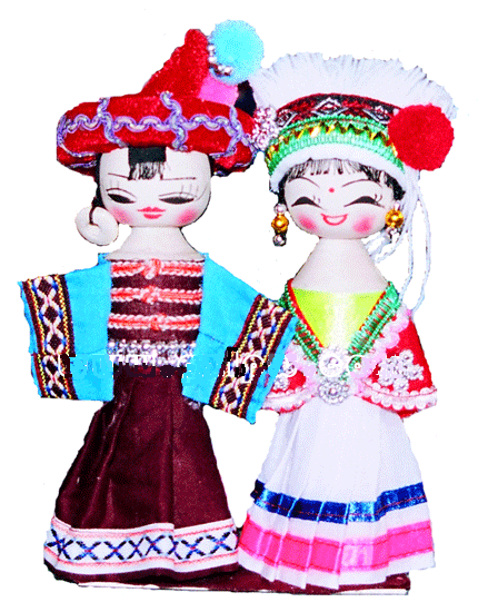 china  ethnic minority dolls  56