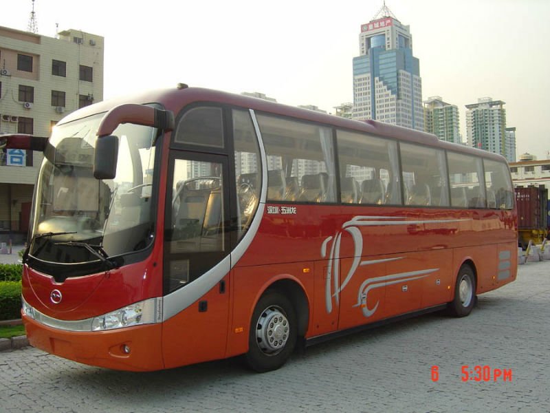 long luxury tourist bus