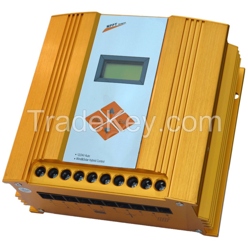 12V/24V AUTO 100Wï¼Œ200W, 300W, 400W, 500W, 600W MPPT wind solar hybrid charge controller