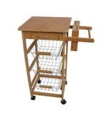 bamboo kitchen trolley