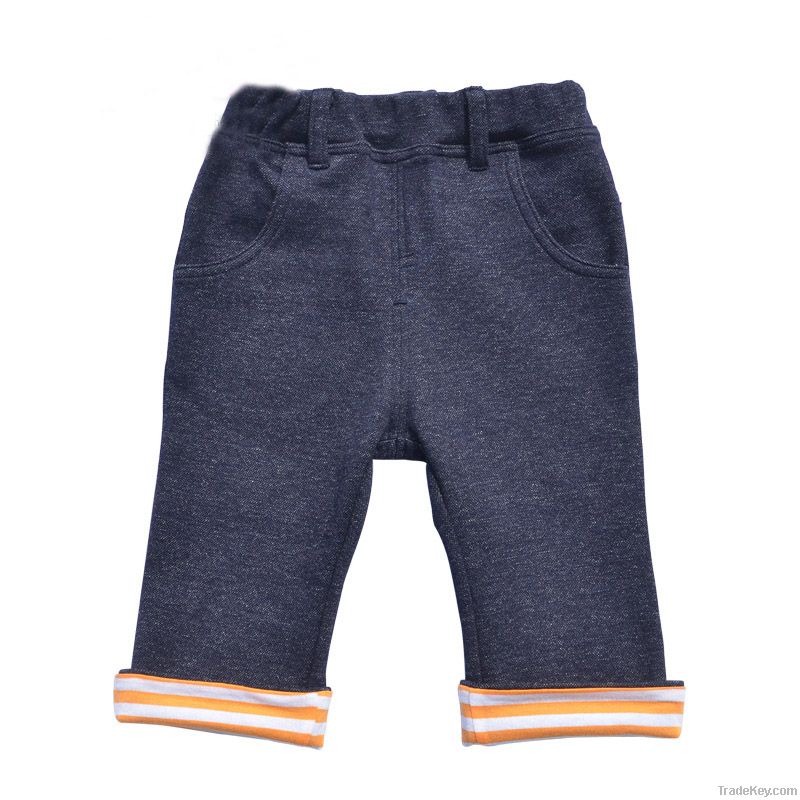 Babies Clothings Blue trousers Hemming type