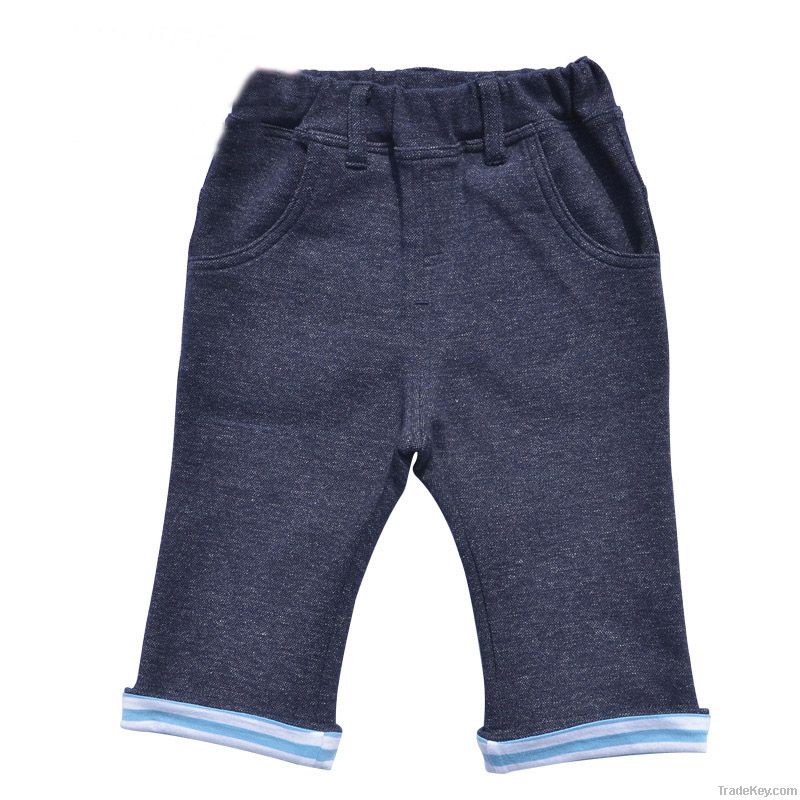 Babies Clothings Blue trousers Hemming type