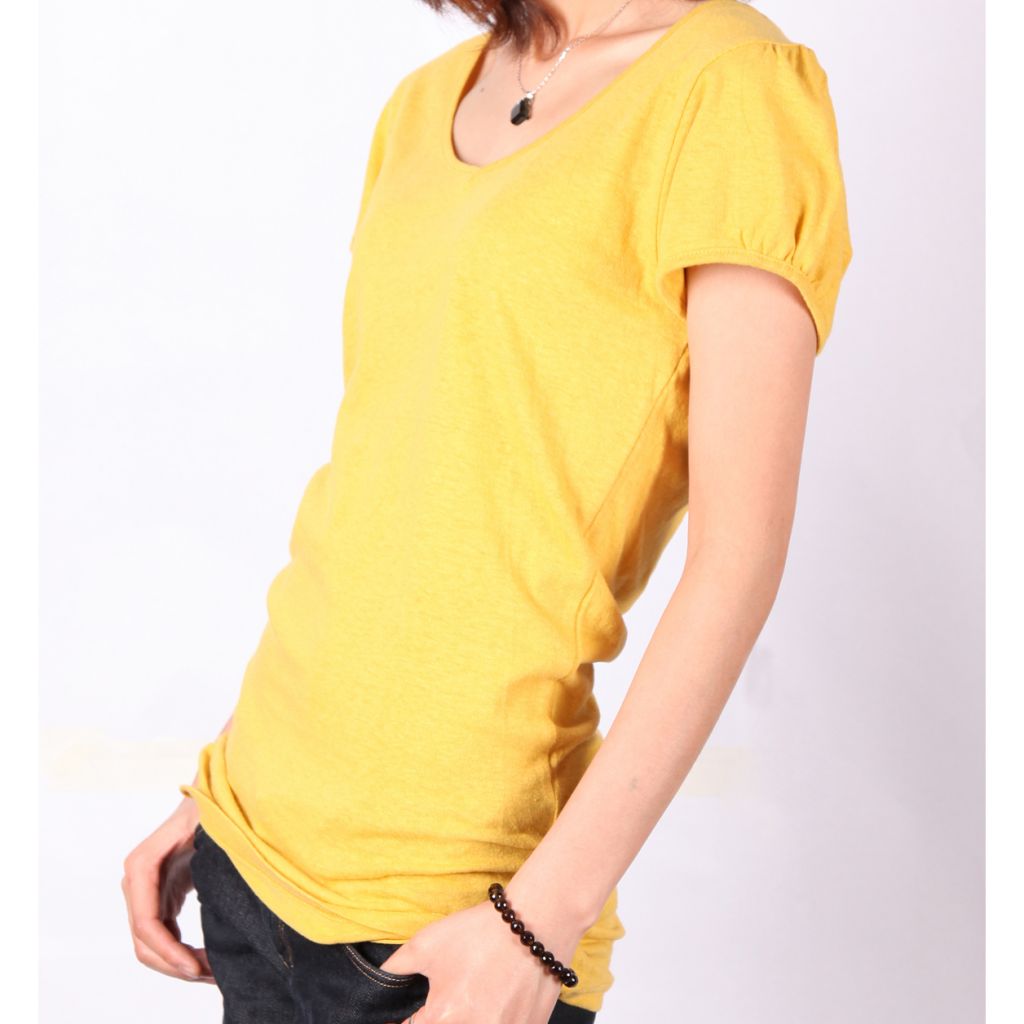 2013 New Girls Short sleeves orange 100% cotton T-shirts S