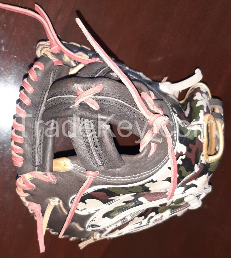 High Quality Leather Fielding Baseball Gloves / Catchers Mitts For Baseball Player