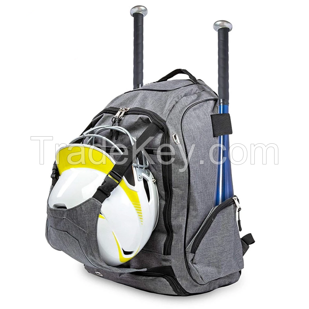 Factory Wholesale Custom Travel Outdoor Sport Equipment Backpack Softball High Quality Polyester Baseball Youth Bat Backpack