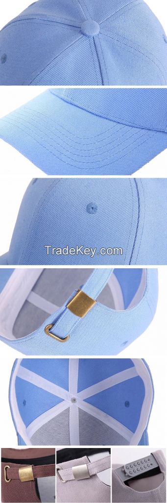 OEM custom 6-panel foldable fitted hat plain baseball cap