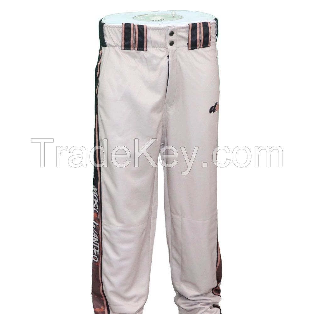 Wholesale Custom Full Dye Sublimated Baseball Pants High quality Baseball Trousers