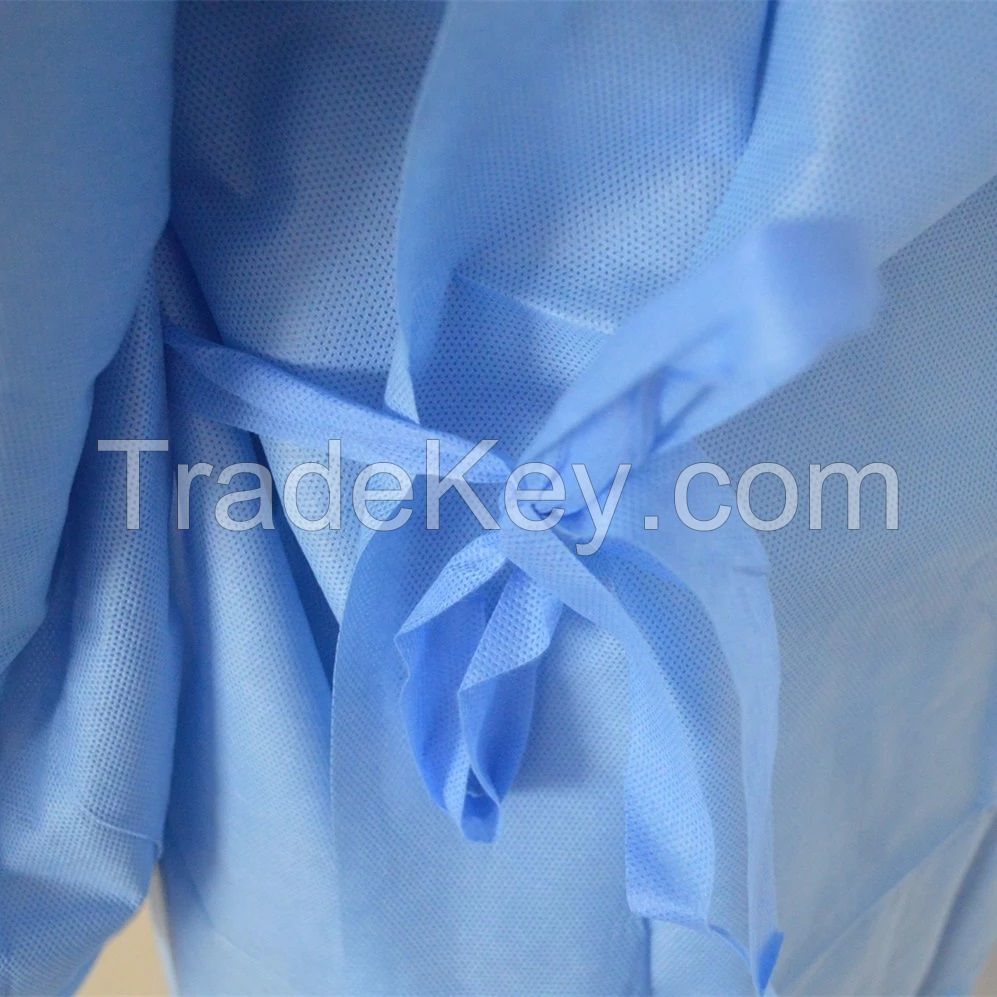 Disposable medical supplies white plastic isolation gowns