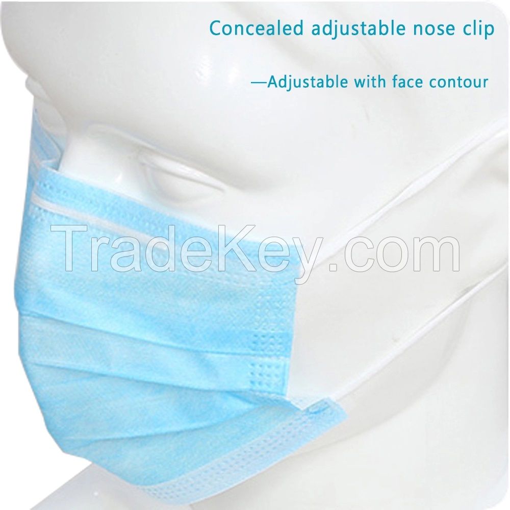 3 ply Disposable hospital surgical masks procedure masks