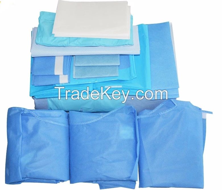 disposable non woven isolation gown PP isolation gowns aprons nonwoven TNT isolation gowns 