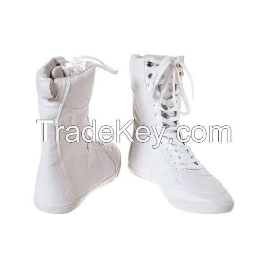 Wholesale professional high top sport boots black boxing shoes for men