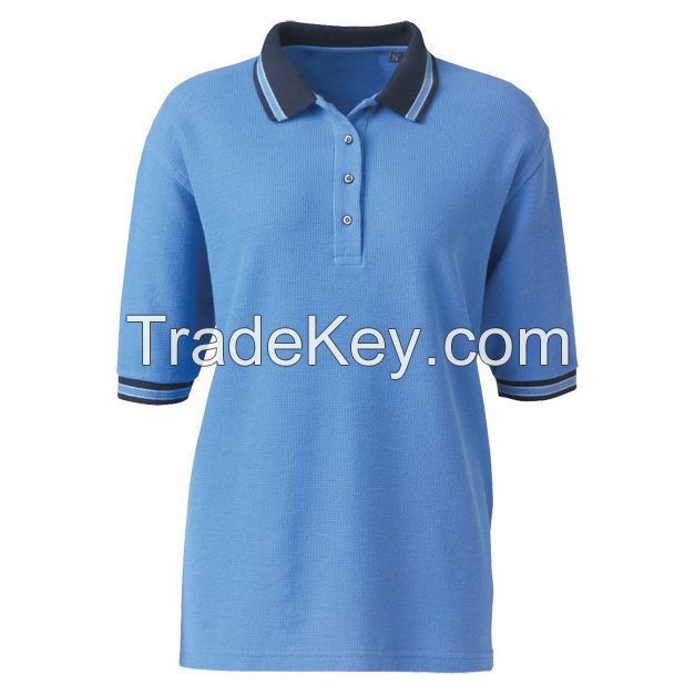 Best Quality 100% cotton custom printed high quality premium women polo shirt