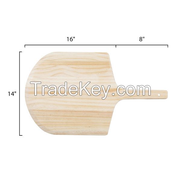 high quality wooden pizza peel paddle and cutting baord embossed baking