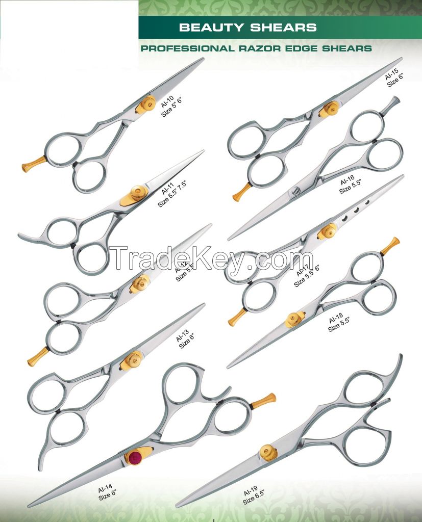 BEAUTY INSTRUMENTS RAZOR EDGES SHEARS 100% handmade hair cutting