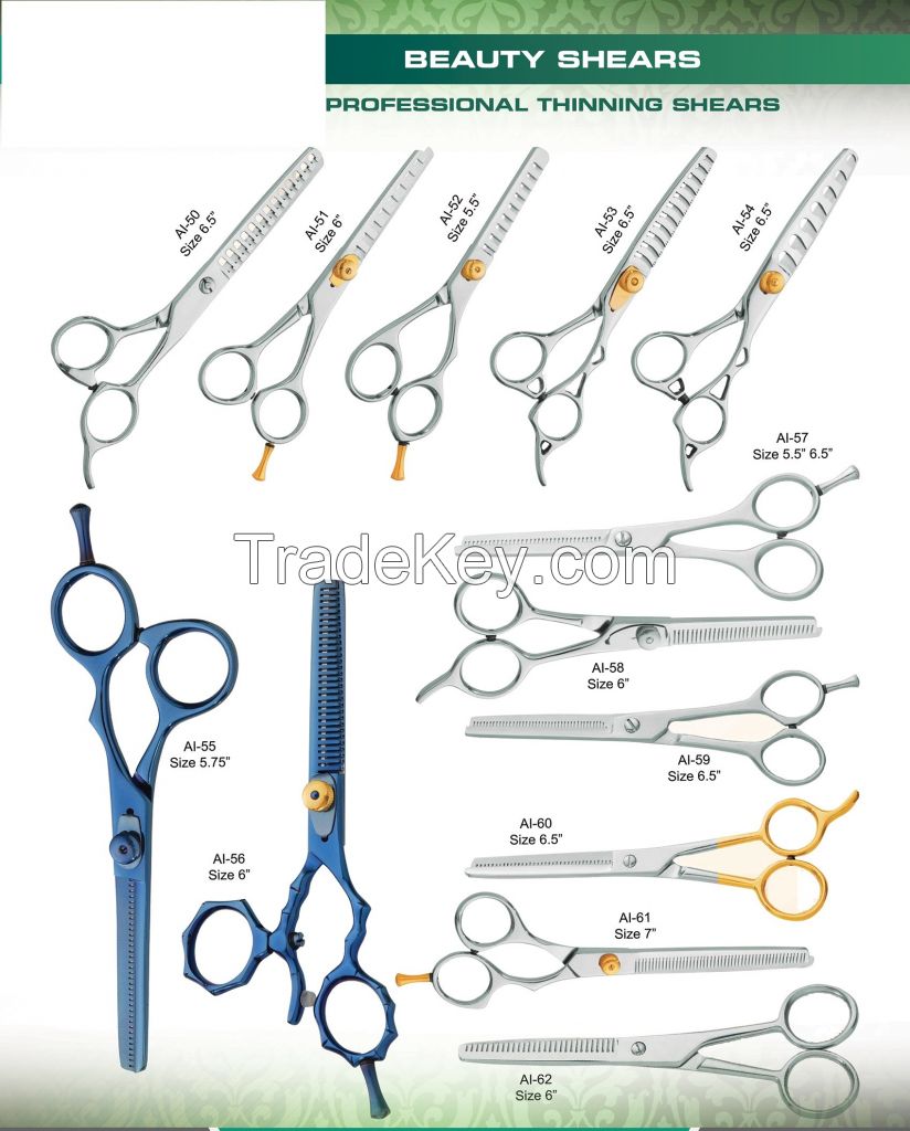 BEAUTY INSTRUMENTS High Quality Professional Thinning Shears New Style With Straight Teeth