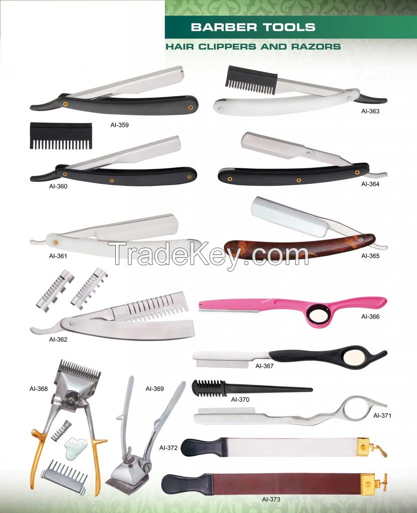 BEAUTY INSTRUMENTS High Quality Professional Fancy Hair Clippers & Razor Barber Tools