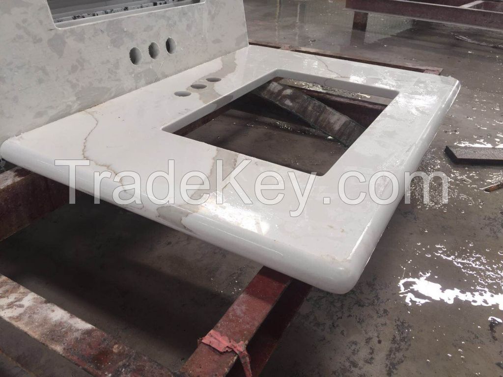 Calacatta Quartz Countertops Vanitytops Island