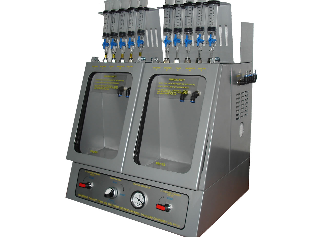 pro deluxe dual cartridge vacuum chambers