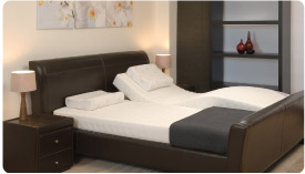 adjustable leather bed