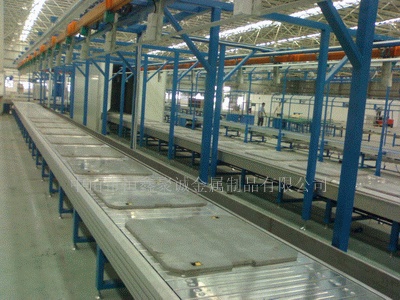 Assembly line for refrigerator, LCD-TV, air conditioner