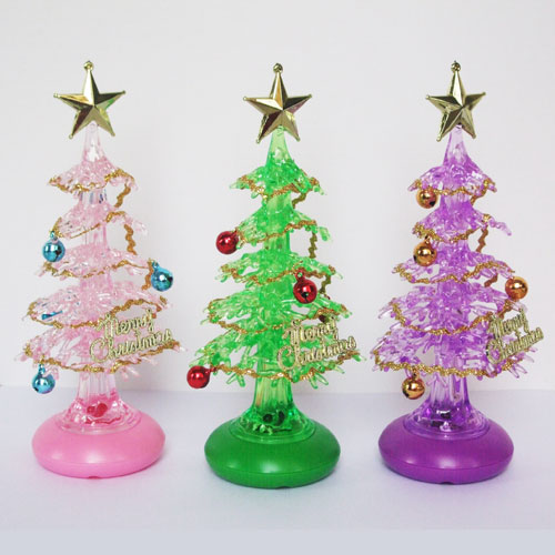 Color Christmas tree light with bell decorative