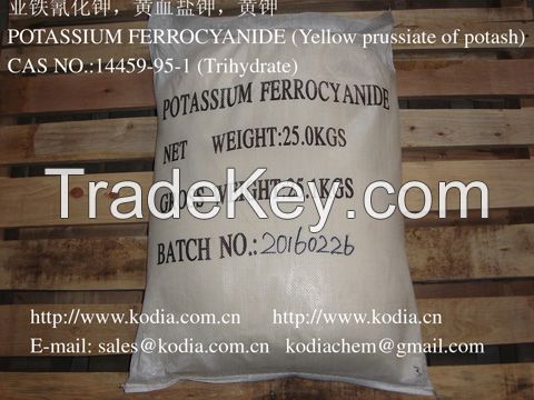 potassium ferrocyanide  E536 cas no.:14459-95-1