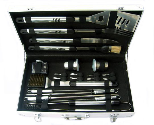 21pcs BBQ tools set with aluminium case