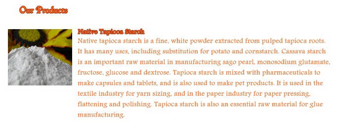 Tapioca  Starch .Tapioca Chips