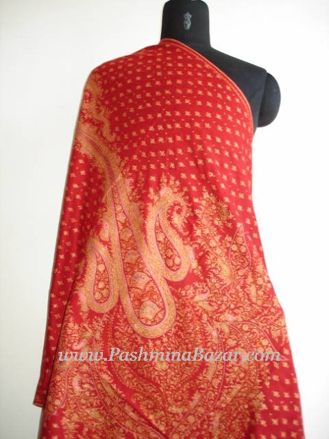 Pure Pashmina Shawl - Needlework Allover Design Dar