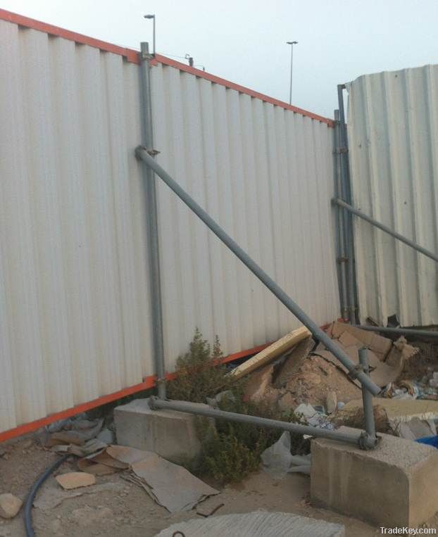 Corrugated Sheet Hoarding Fence Steel qatar oman bahrain dana steel