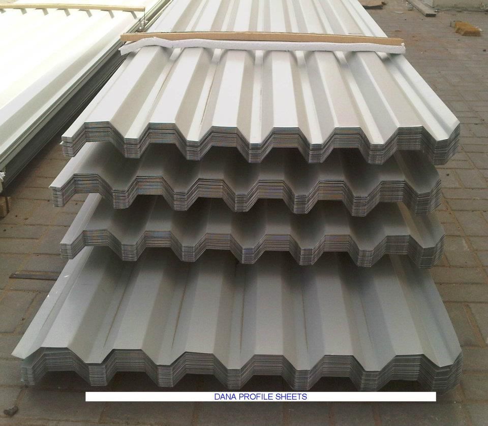 pvdf /pvf2 / polyester painted corrugated profile roof/wall sheet manufacturer - dana steel kuwait