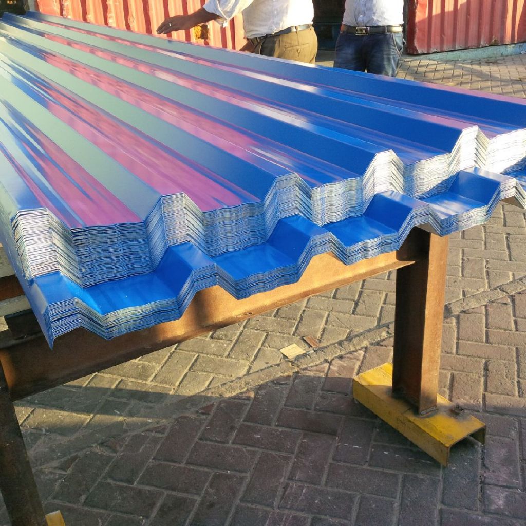 pvdf /pvf2 / polyester painted corrugated profile roof/wall sheet manufacturer - dana steel libya